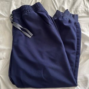 FIGS Women’s Navy High Waisted Jogger Scrub Pants - Petite